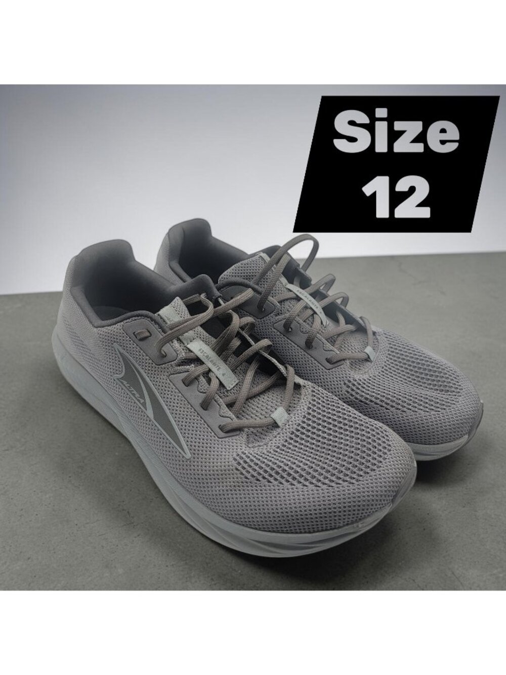 Altra Escalante 4 Grey Mesh Athletic Road Running Shoes Men's Size 12
